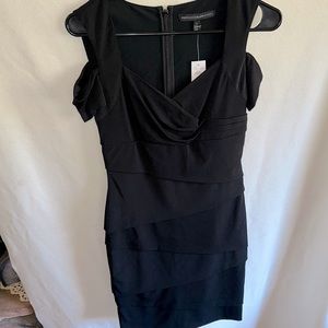 NWT - White House Black Market Sexy Slimming Little Black Dress. Size 4